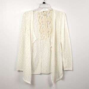 M Fasis Open Front Cardigan Lace Panel size L